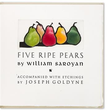 GOLDYNE, JOSEPH. Five Ripe Pears.